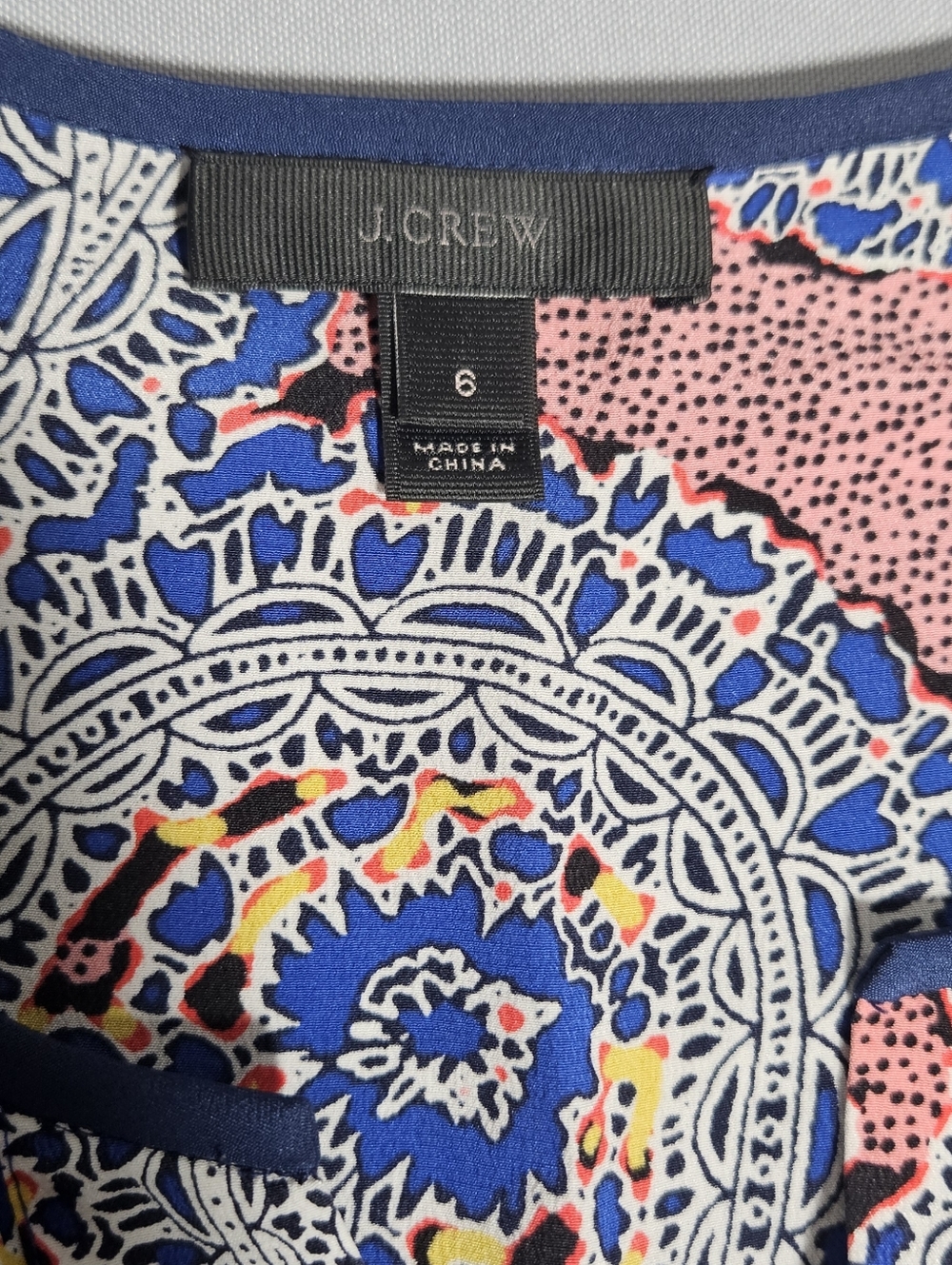 J.Crew Paisley Silk Boho Silk Mini Size 6 Smocked Waist Sleeveless Y2K Summer - Picture 3 of 6